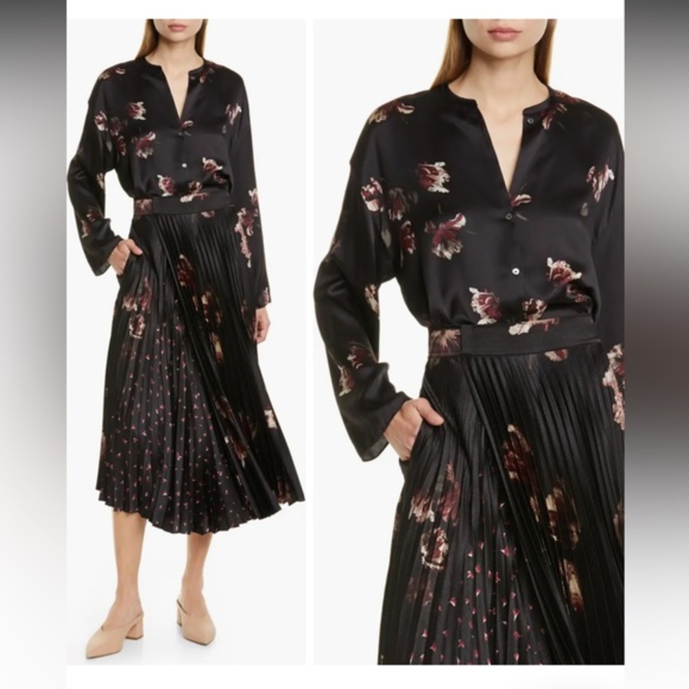 Vince | Tulip Print | Button Up Down | Long Sleev… - image 1